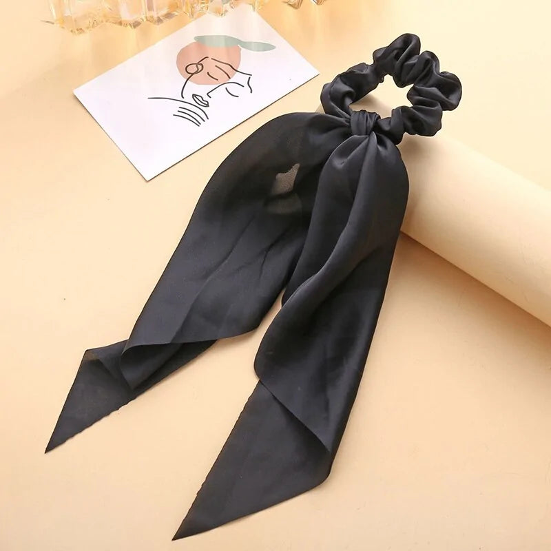 Satin Ponytail Scarf Hair Tie Scrunchies